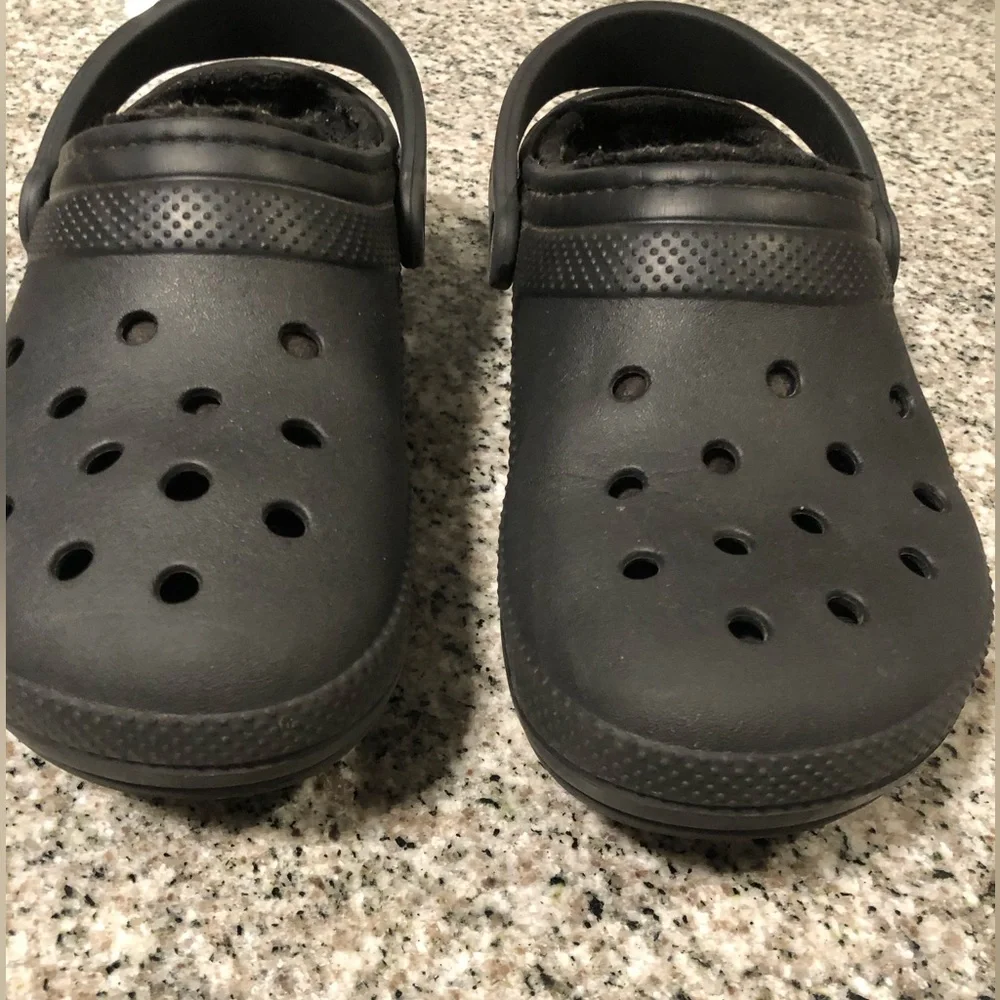 Crocs Classic Lined Clogs Unisex Black Size 10 Women Size 8 Men - Picture 4 of 16